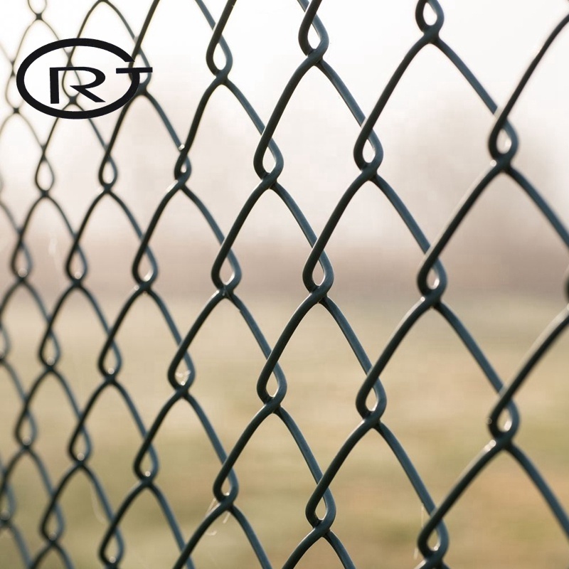 Manufacturer Direct Sale 50M Roll Galvanized Pvc Black Vinyl Coated Chain Link Fence