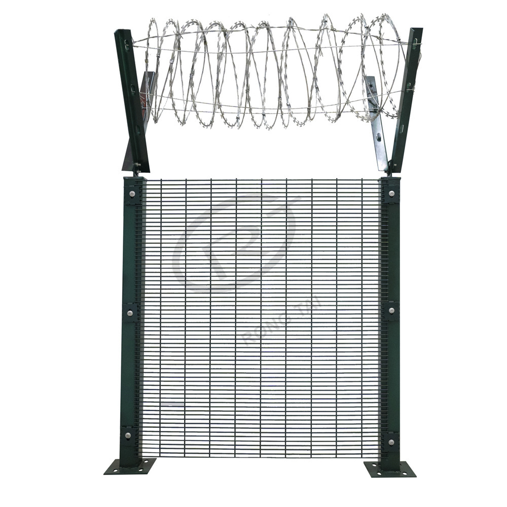 razor fence clear view 358 anti climb fence high security den anti climb spikes