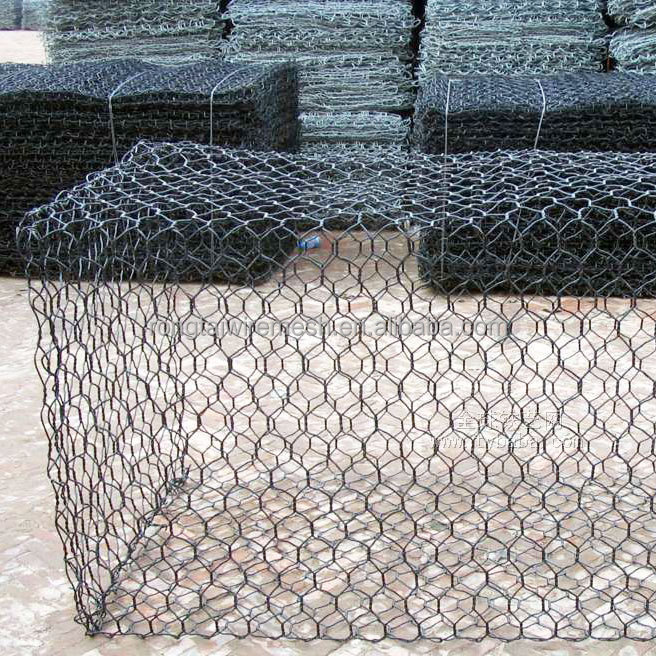 Custom heavy duty alloy gabion box baskets galvanized steel hexagonal woven wire 2x1x1-gabion-box-weight