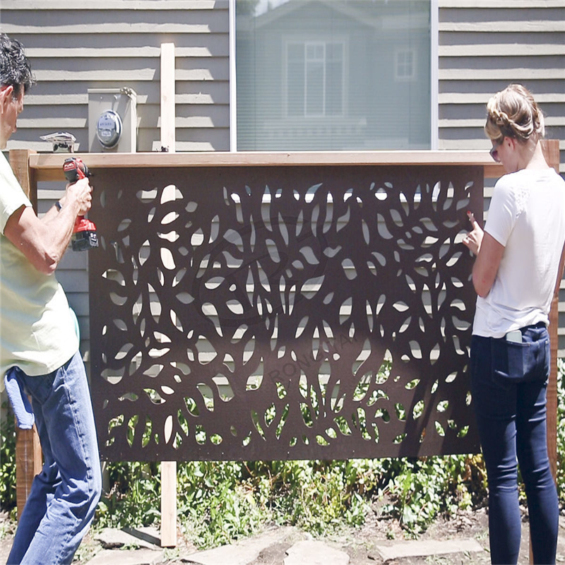 custom laser cut garden stainless steel decorative panel privacy screen