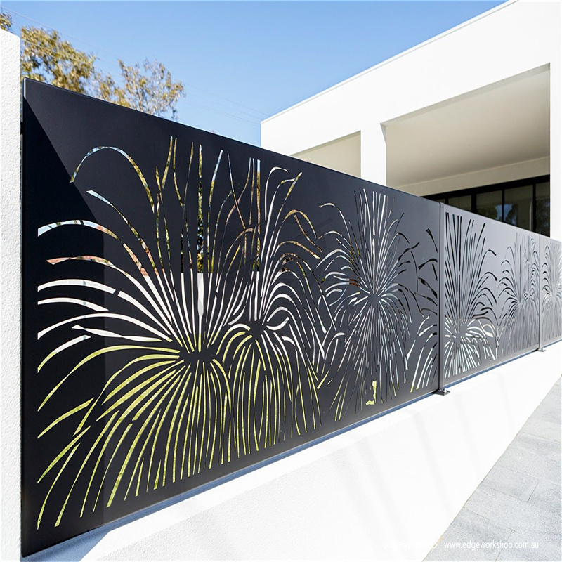 custom laser cut garden stainless steel decorative panel privacy screen