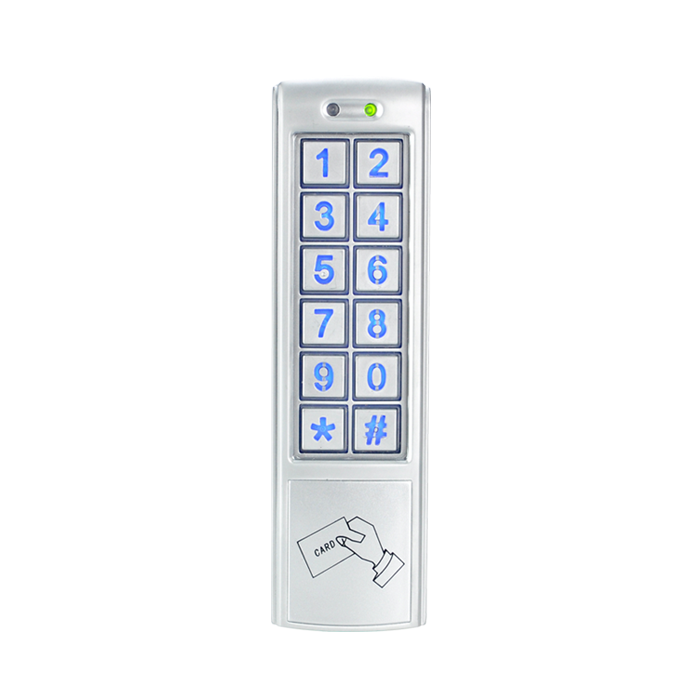 Slim Design IP66 125KHZ RFID Reader Card Reader with Doorbell,  Zinc Alloy Access Control Door Entry System For House 2 Locks