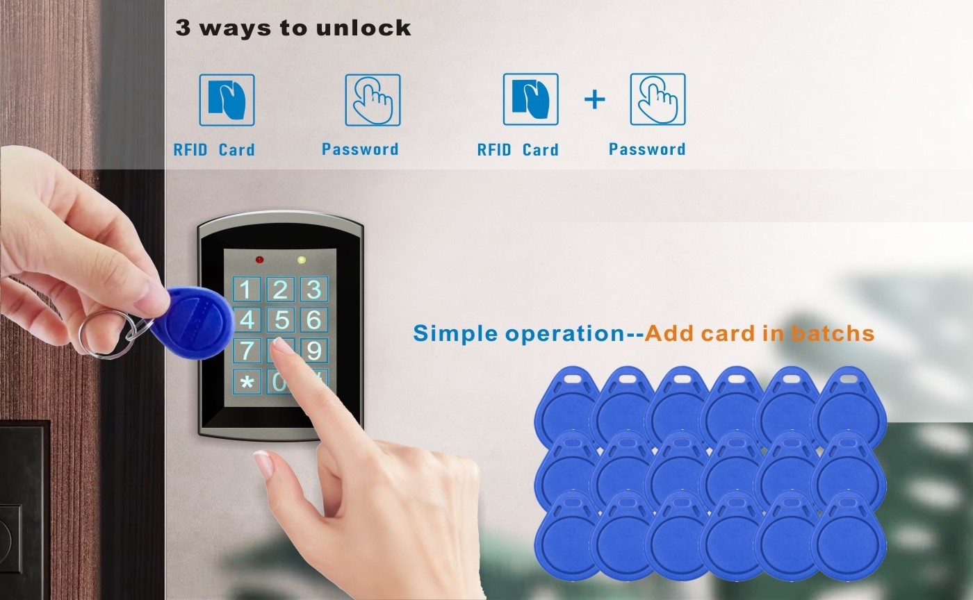 Cheap Standalone rfid card reader Security Access Control Door keypad 125Khz gate nfc door intercom