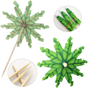 Wholesale Green Drink Umbrellas Coconut Palm Tree Cocktail Umbrellas Drinks sticks 6 Inch,Cocktail Parasol Sticks Cocktail picks