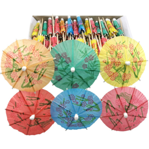 Wholesale Cocktail Umbrella Parasol Picks 4 Inch,Drink Umbrella Toothpicks for Drink&Food, Decorative toothpicks