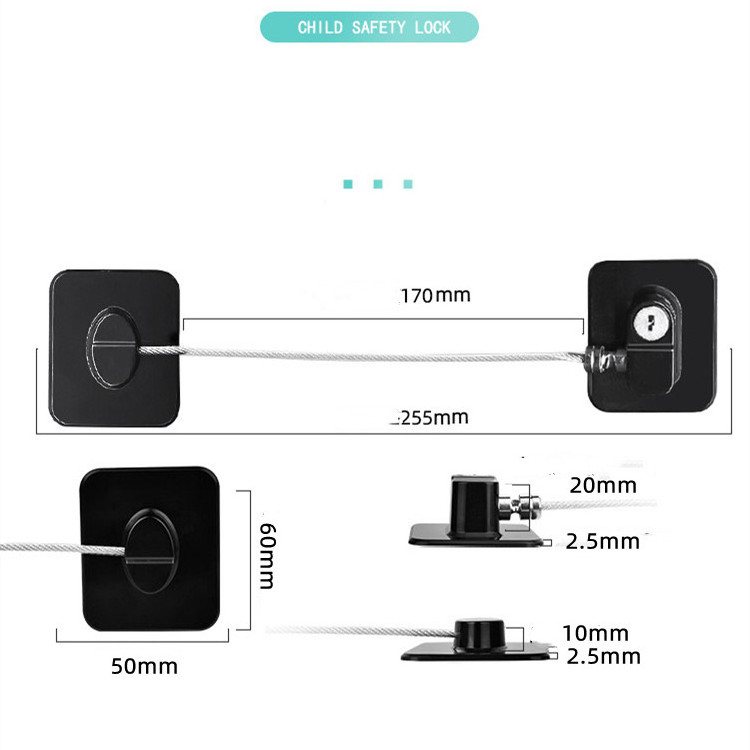 Refrigerator Lock,Cabinet Locks with Keys, Mini Fridge Locks for Kids, Used in Refrigerator Windows, etc