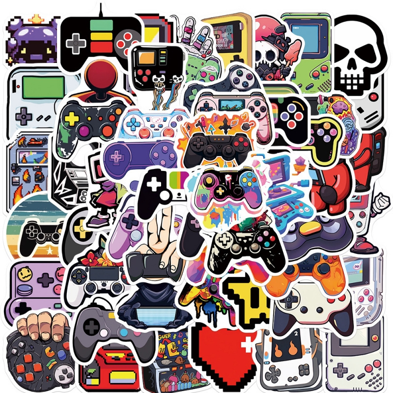 50pcs Gaming Aesthetic Vinyl Waterproof Decals,for Kids, Toddlers, Teens, Girls, Car, Helmet Stickers Game