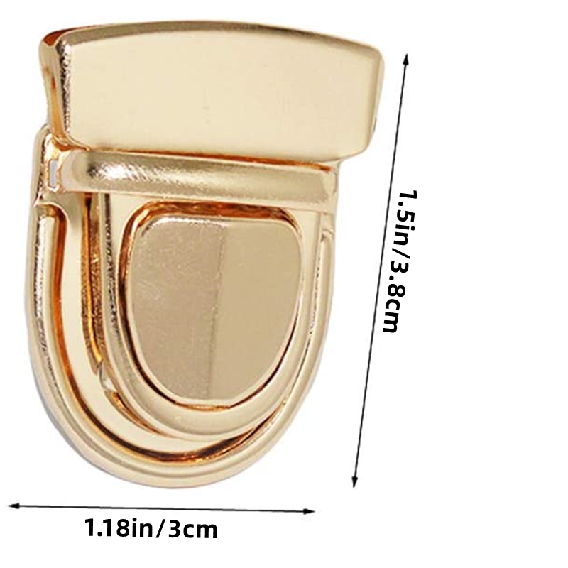 Thumb Lock Purse Buckle Fasteners Wallet Buckle Purse Metal Clasp tuck Locks for DIY Craft Wallets Bag Leather Handbags Making