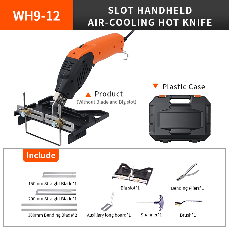 WH9-12 150mm and 200mm Blade Slot Handheld Air-cooling Hot Knife for Slotting