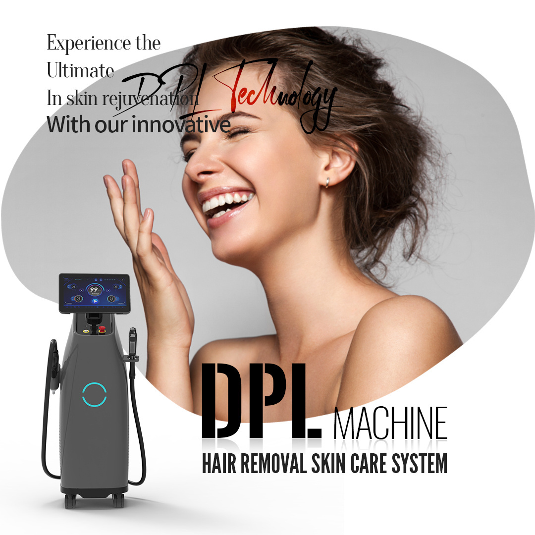 IPL Beauty Equipment DPL Hair Removal Multi Function Skin Care Equipment Two Handles Ipl for Skin Rejuvenation Machine