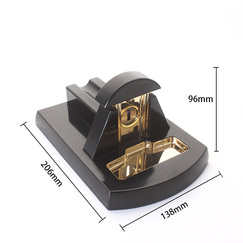 China Custom  Retro Cigar Accessories Bakelite Table Top Cigar Cutter Black