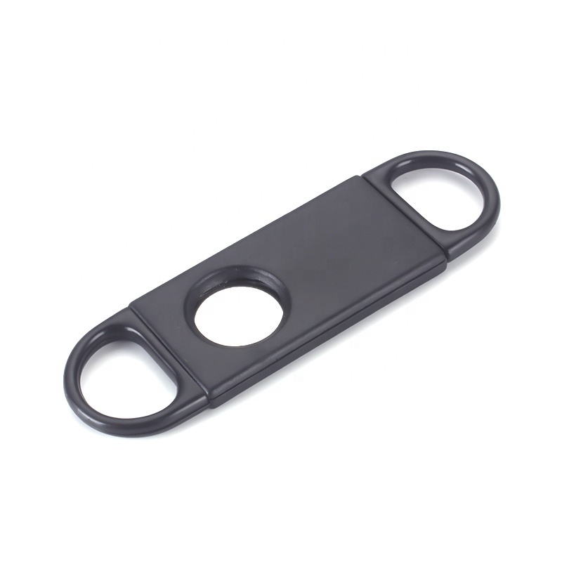 New Product Listing Single Blade Blunt Splitter Black Cigar Accessories Cigar Cutter Plastic Pocket Knife