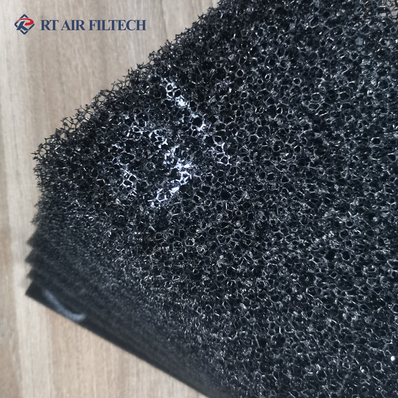 Reticulated PU Activated Carbon Sponge Activated Carbon Filter Sheets