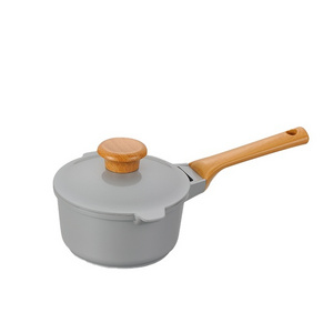 18cm Ceramic Sauce Pan Set Dots Induction Bottom Bakelite Handle Easy Use Cooking Pots Pans Aluminum Cookware Metal Material