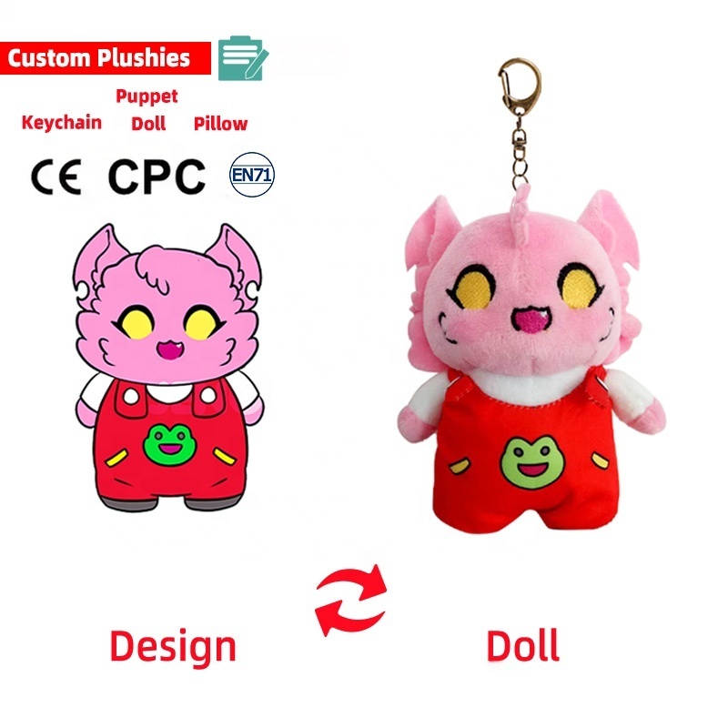 Hot Selling Custom Plush Keychain Stuffed Doll Toy Custom Plush Keychains Toys