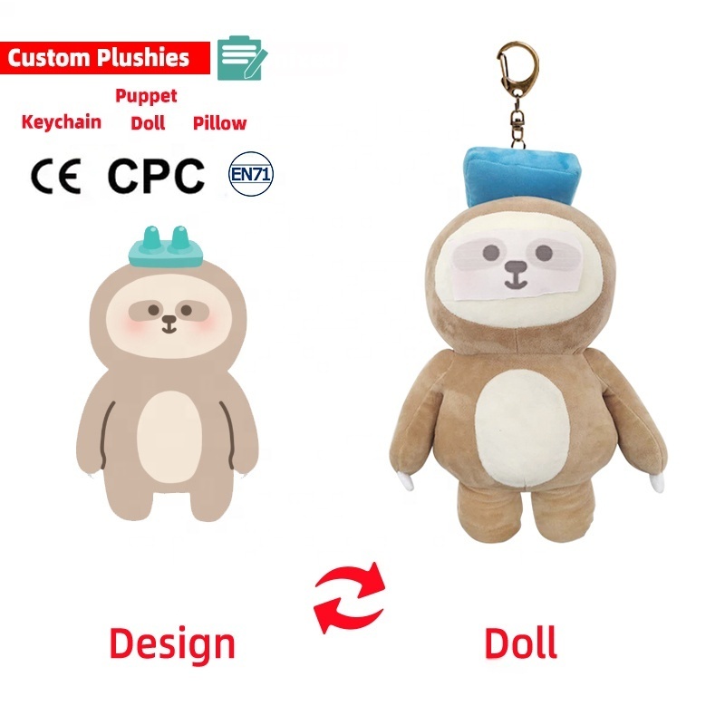 Hot Selling Custom Plush Keychain Stuffed Doll Toy Custom Plush Keychains Toys