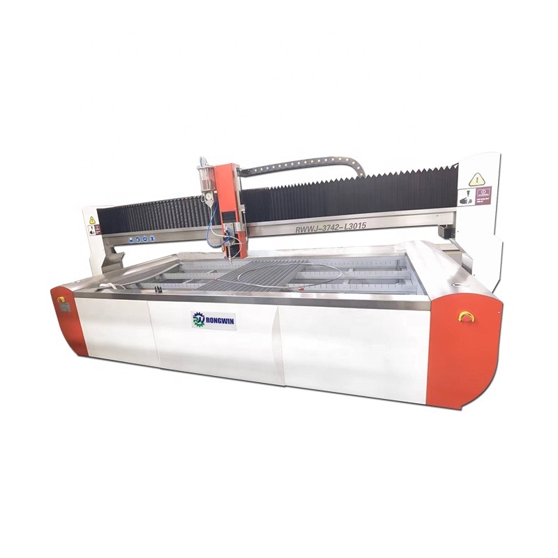 RONGWIN Water jet Cutter 3D Waterjet Cutting Machine With Flow Type Direct Drive Pump water jet machine