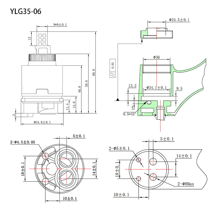 35mm Ceramic Cartridge with Distributor