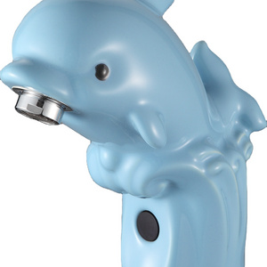 Cute Dolphin Blue Children ceramic cute Cartoon automatic sensor faucet Kindergarten bathroom Safety  Washbasin