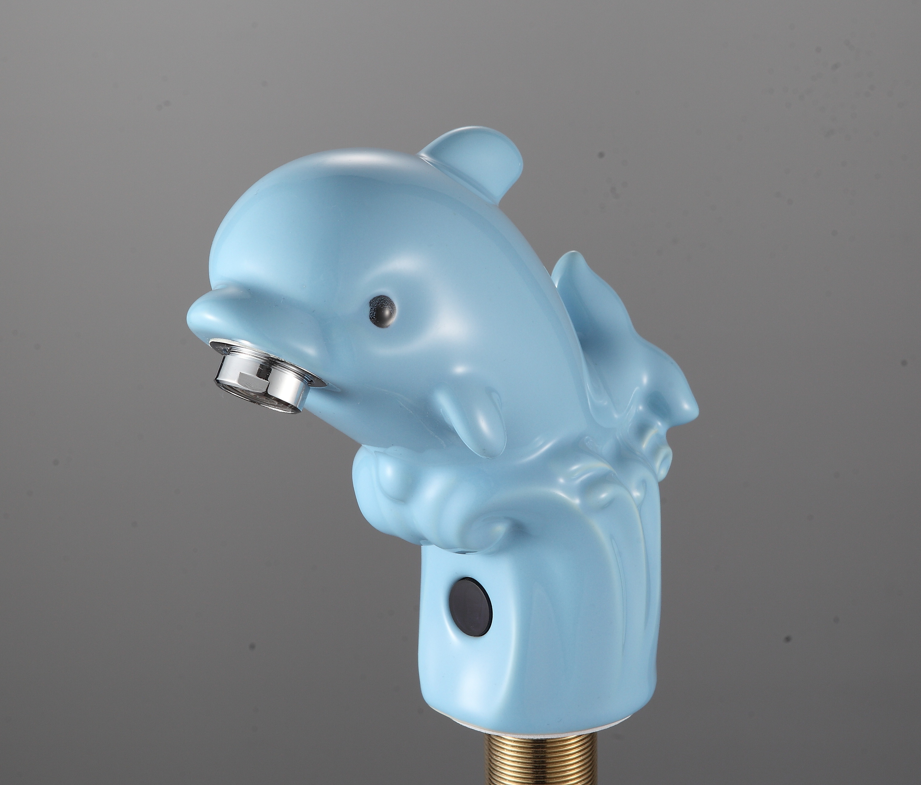 Cute Dolphin Blue Children ceramic cute Cartoon automatic sensor faucet Kindergarten bathroom Safety  Washbasin