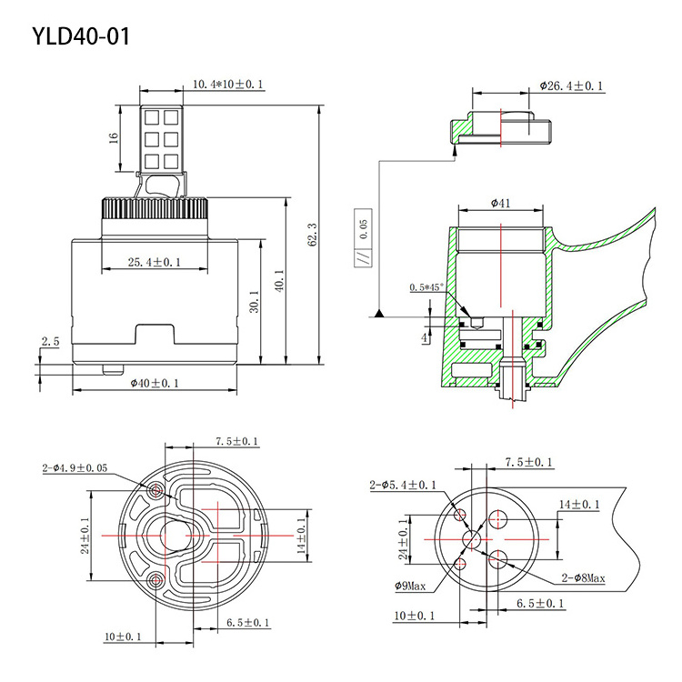 40mm Ceramic Cartridge without Distributor