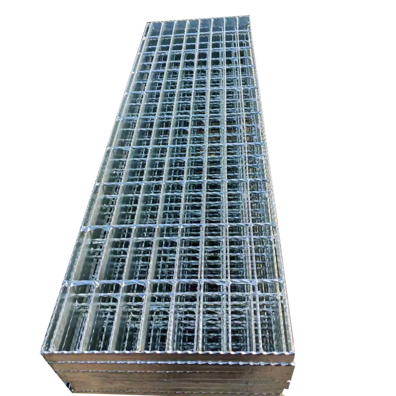 Heavy duty galvanized steel grating for trailer gangway deck floor