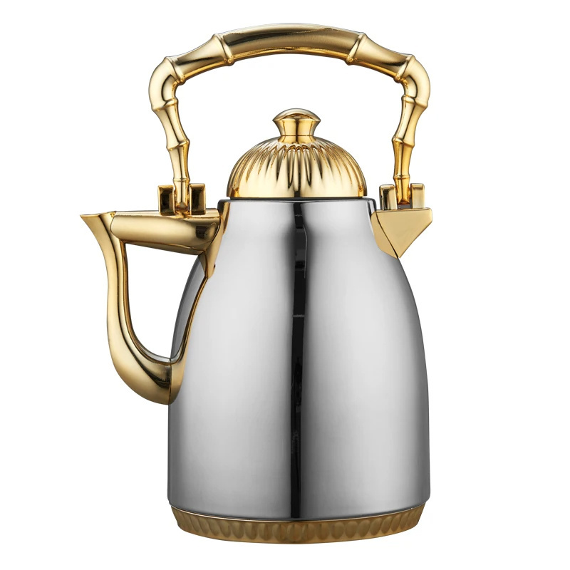 Luxury Arabic Golden 1L Vacuum Thermos Coffee Tea Pot With Thermos Flask Vacuum Carafe Coffee Jug NOVELTY COFFEE POT