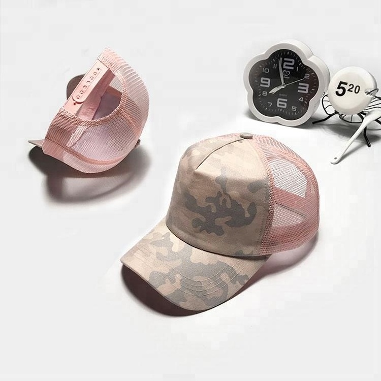 custom plain camo mesh sport cap digital printed trucker hat camo foam