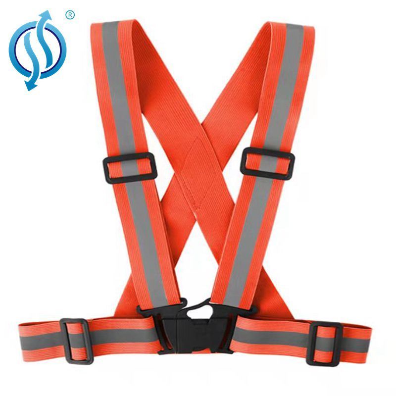 Reflective Band Custom Logo Reflective Belt Safety Vest Jacket Safety Reflector Jackets For Night Time Running Cycling Working