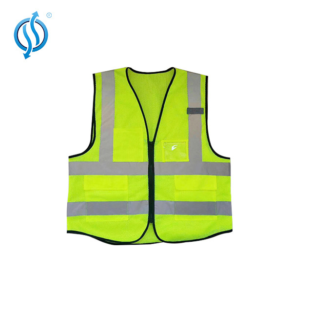 High visibility reflective safety vest