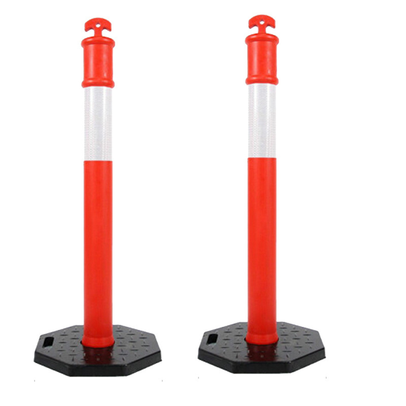 Wholesale Reflective Orange PE Barrier T Posts Traffic Driveway Security Warning Delineator Bollard