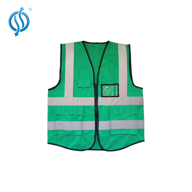 EN471 Standard Certified Red Reflective Safety Vest with Customizable Logo