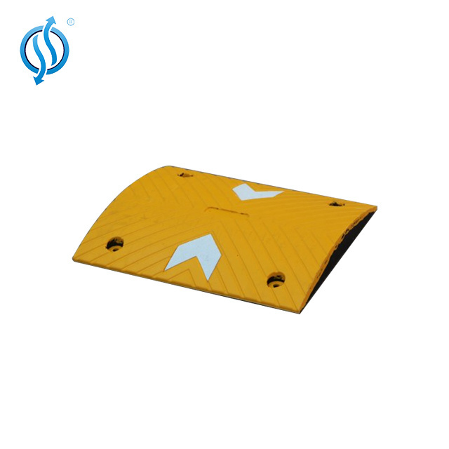 Rubber magnetic door stop 500*350*40mm Yellow/Black speed bump Traffic Rubber Speed Hump