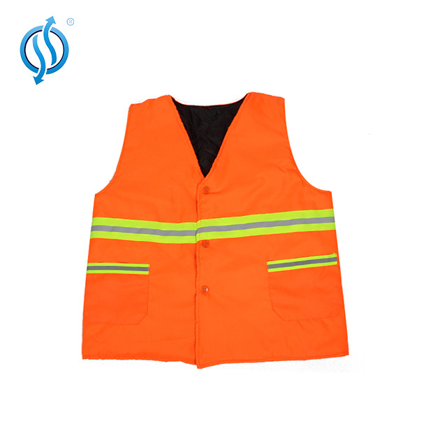 120gsm Neon Yellow Polyester Knitted High Visibility Safety Vest with Customizable Logo