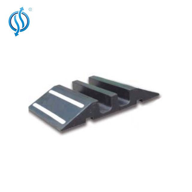 2 Channels Rubber Fire Hose Ramp/ Rubber cable protect bridge