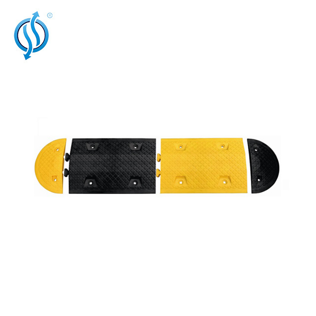 Rubber magnetic door stop 500*350*40mm Yellow/Black speed bump Traffic Rubber Speed Hump