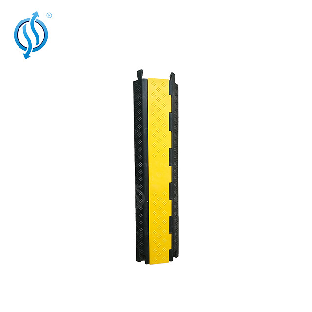 Hot selling hight visibility yellow cover 2 channel rubber cable cover