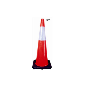 Widely Used 36\" Black Base Orange Yellow PVC Traffic Cone with Reflective Material 900mm Traffic Warning Product