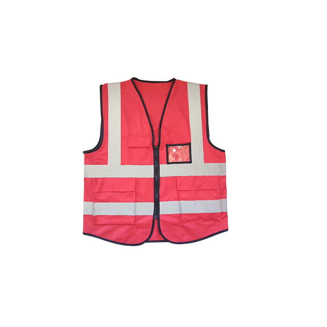 EN471 Standard Certified Red Reflective Safety Vest with Customizable Logo