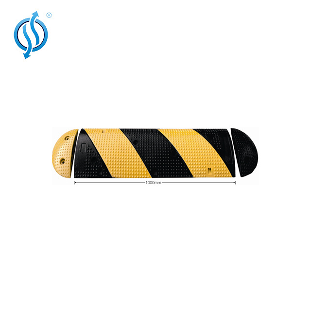 Rubber magnetic door stop 500*350*40mm Yellow/Black speed bump Traffic Rubber Speed Hump