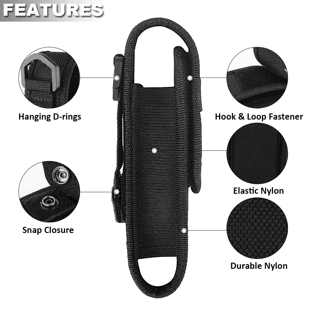 Outdoor Waterproof Men Tactical Belt Molle Pouch Molle Waist Pack For Led Torch Flashlight