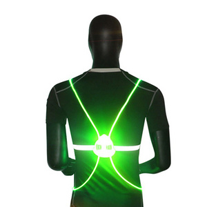 360 High Visibility Led Driving Reflective Vest Flash  Night Driving Cycling Outdoor Light Up Cycling Running Safety Vest