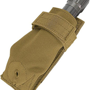 Hook and Loop Strap Secure Light Pouch Tactical MOLLE Flashlight Pouch Belt Gear Baton Holder