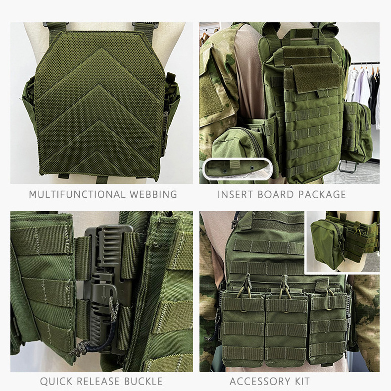 Customized Tactical Equipment MOLLE Tactical Vest Green Camouflage Tactical Protective Vests