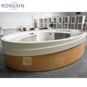 Manufacturer Office Furniture Modern Half Round Reception Desk Curved Circular Reception Desk for Retail Store