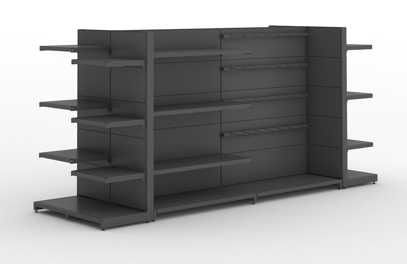 IN STOCK Heavy Duty Iron Metal Retail Shelf Display Supermarket Gondola Shelving Rack Shelves For Retail Store