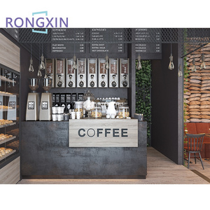 Table Display Shelves Modern Coffee Shop Counter Design Bubble Tea Store Equipment Cafe Bar Coffee Shop Counter