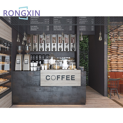 Table Display Shelves Modern Coffee Shop Counter Design Bubble Tea Store Equipment Cafe Bar Coffee Shop Counter