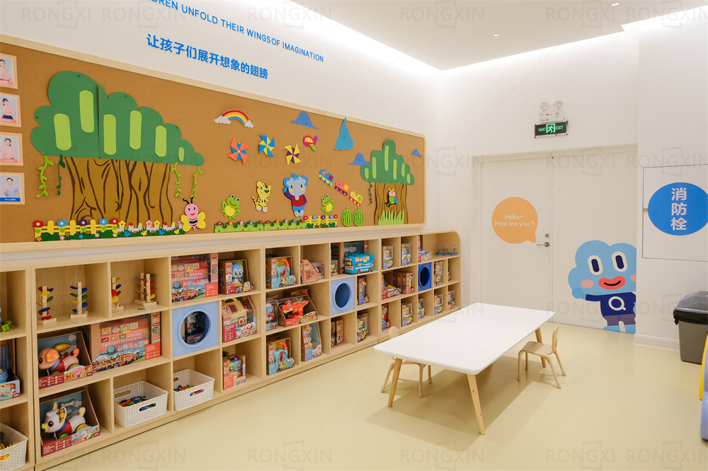 Customized Baby Nursery Furniture Creche Indoor Playground Used Daycare Equipment Kids Wooden Furniture Set for Daycare