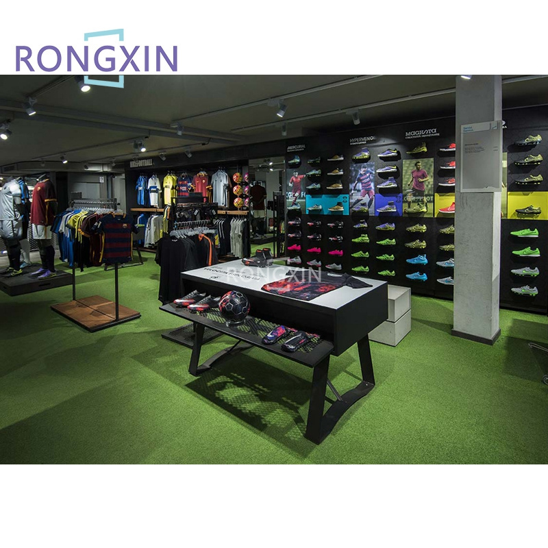 Custom Sports Kit Shop Fixtures Adjustable Wall Shelving Football Retail Store Display Stand For Retail Boutique